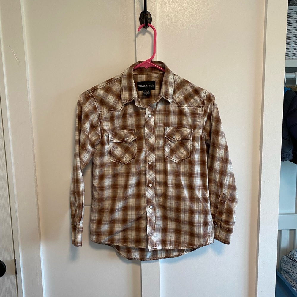 Pelham youth large snap shirt